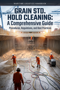 Bulk carrier cargo hold cleaned and inspected to grain standard before loading